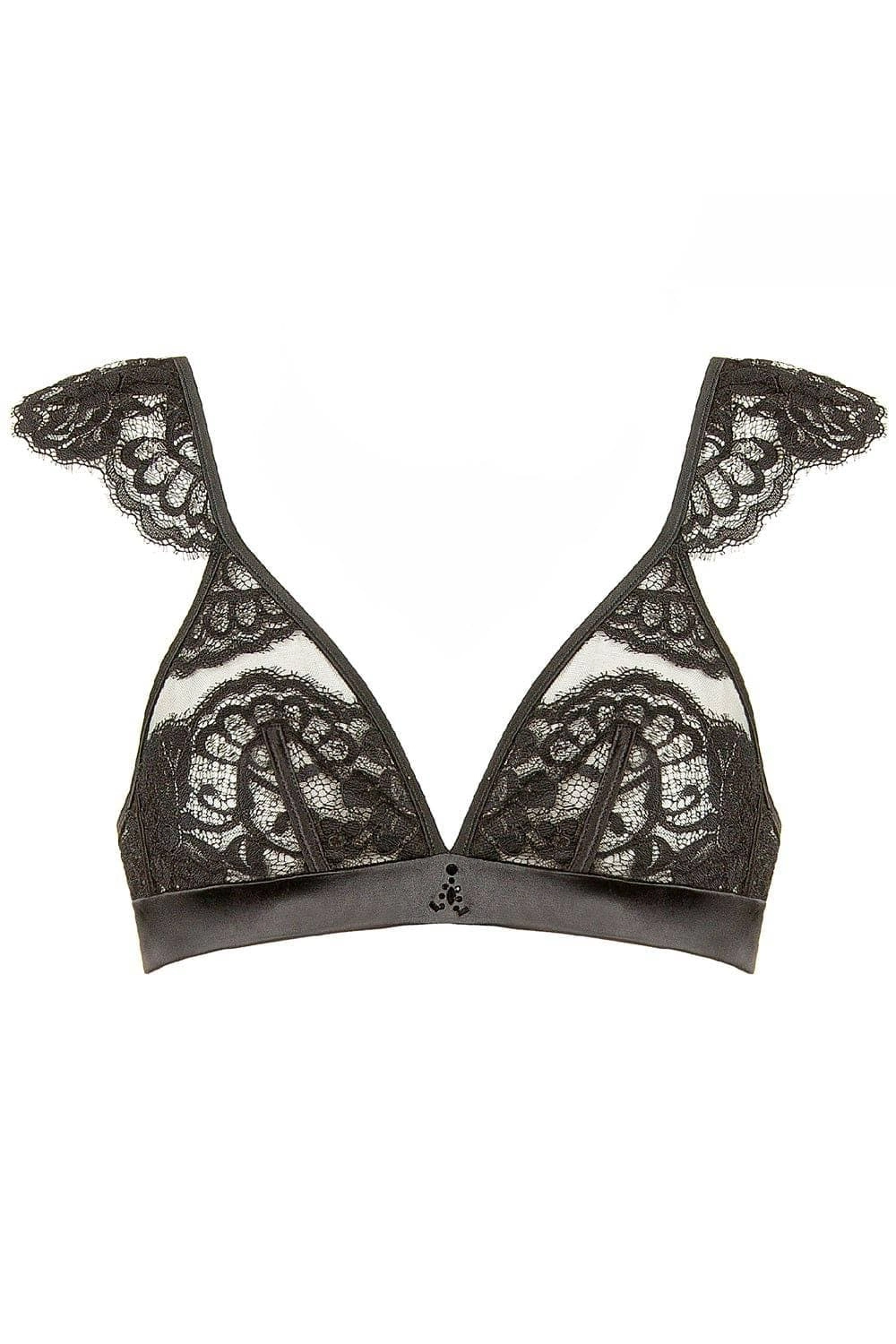 Marlene Triangle Bra with Swarovski Crystals in Black
