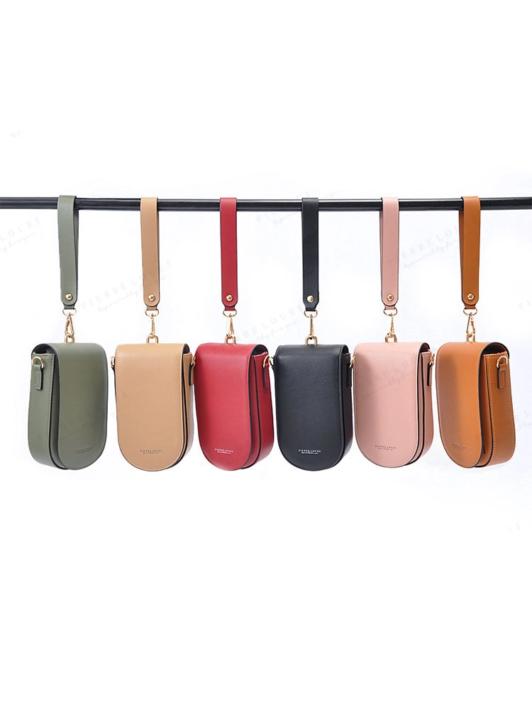 Mini Messenger Shoulder Crossbody Handbag PU Leather Wallet