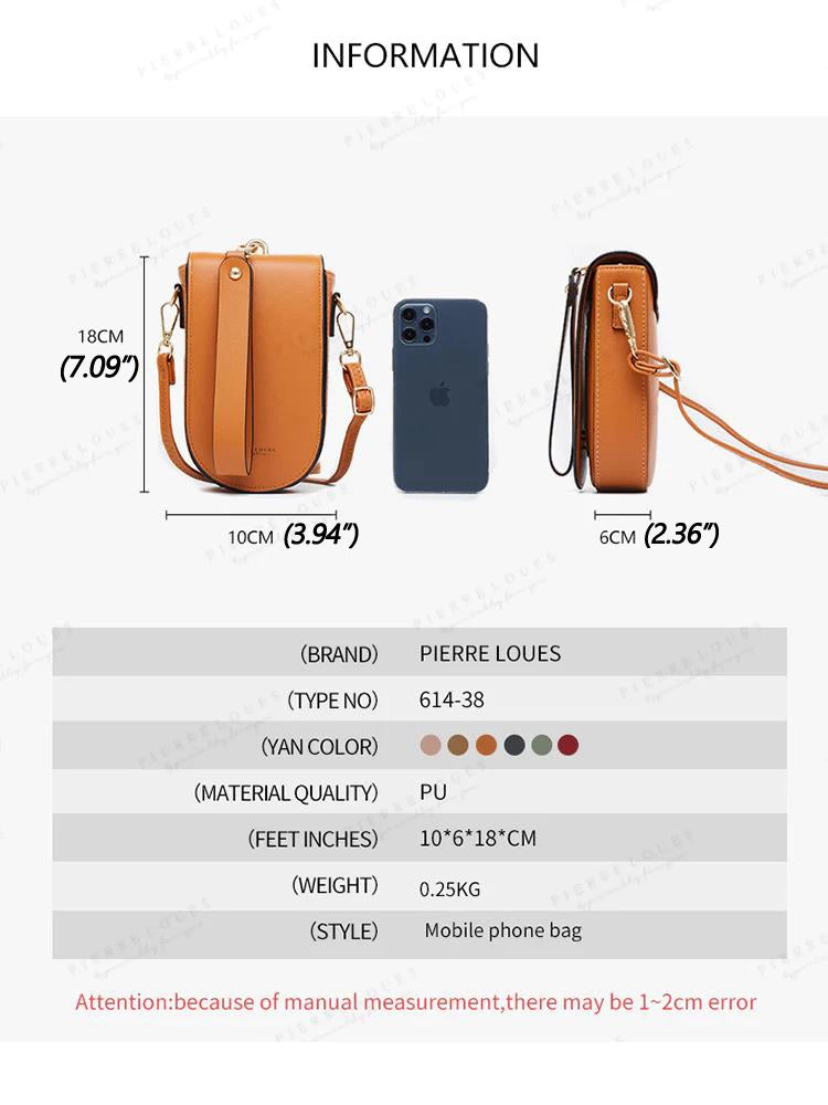 Mini Messenger Shoulder Crossbody Handbag PU Leather Wallet