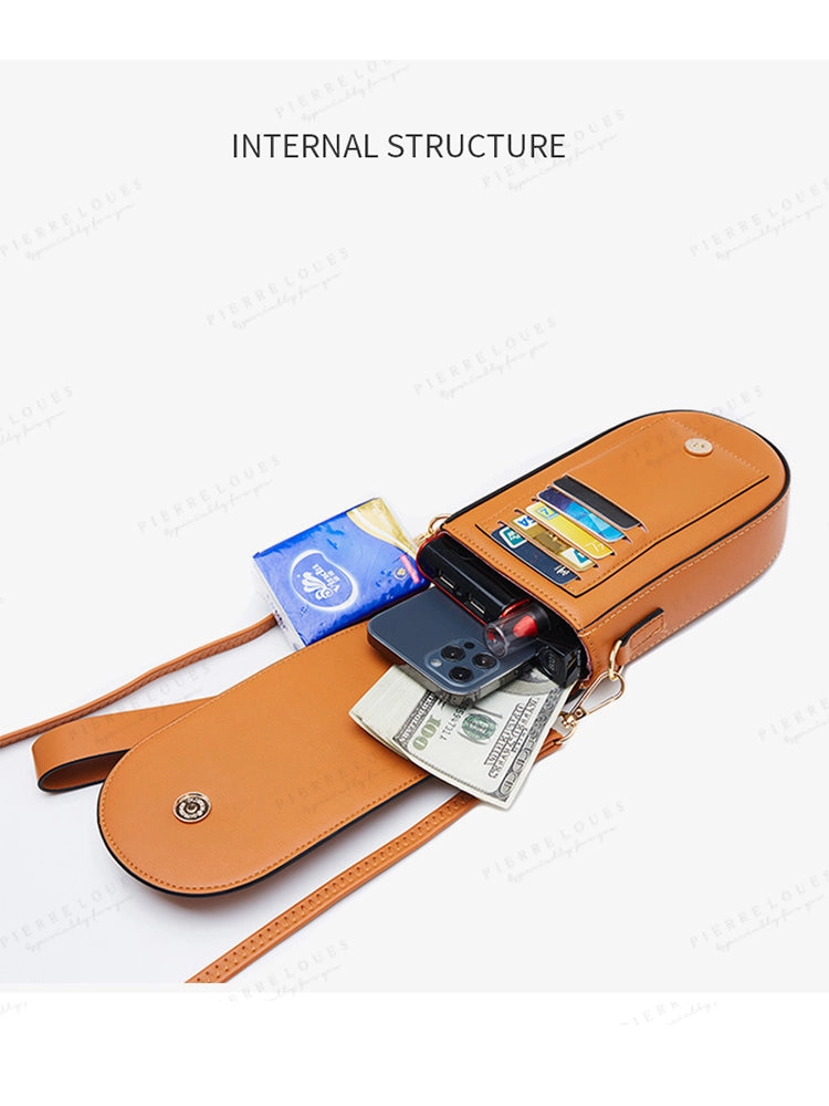 Mini Messenger Shoulder Crossbody Handbag PU Leather Wallet