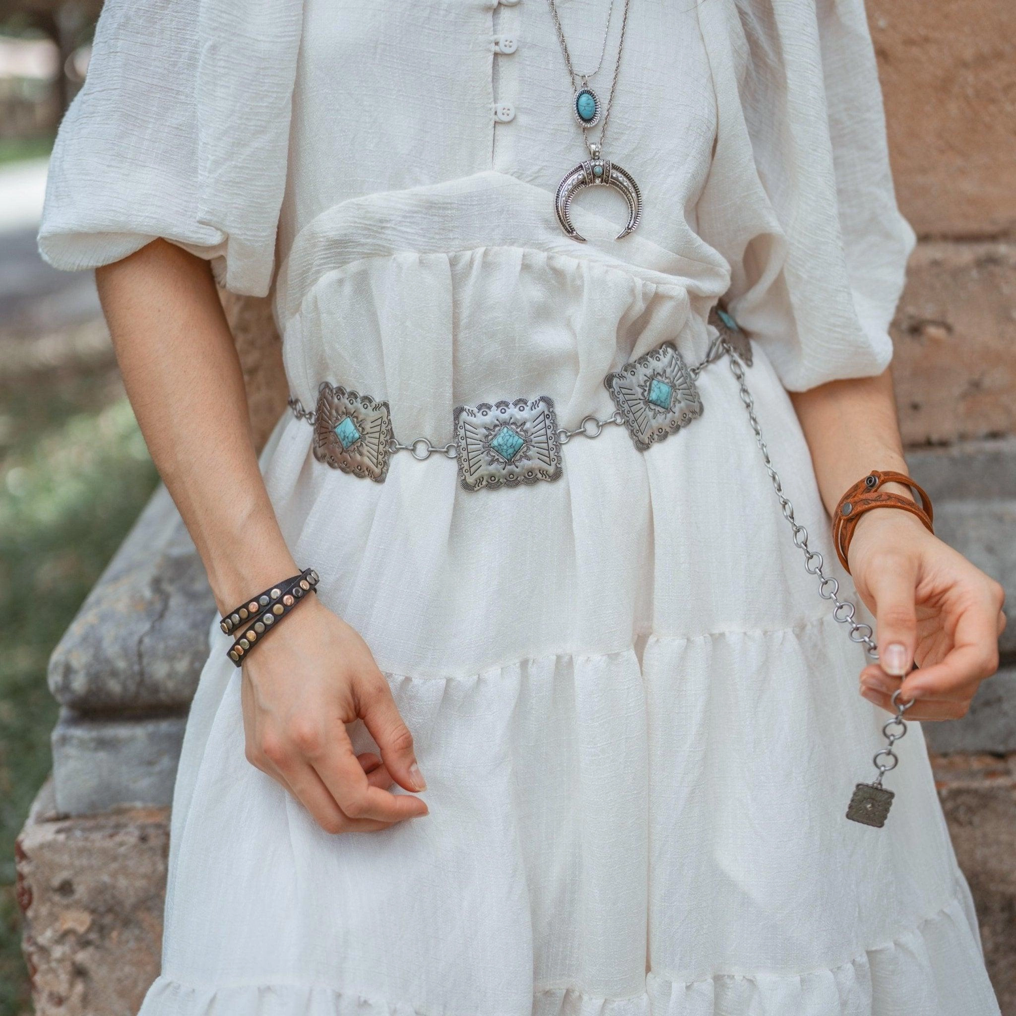 Multi Studded Leather Bracelet