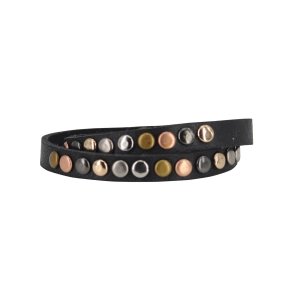 Multi Studded Leather Bracelet