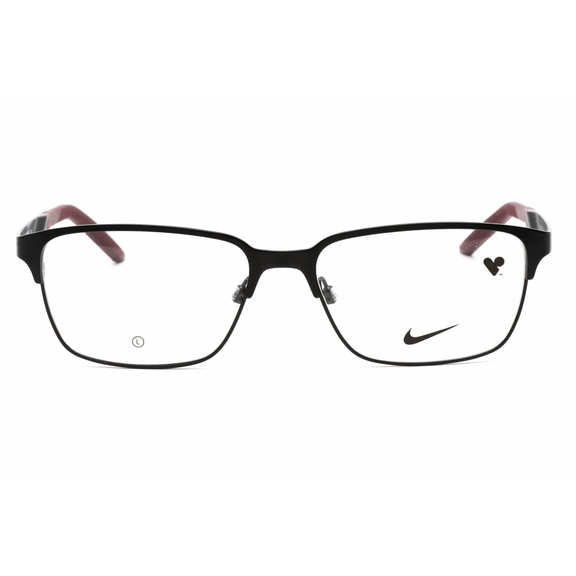 Nike Men's Eyeglasses - Full Rim Satin Black/Night Maroon Metal Frame | NIKE 8213 002