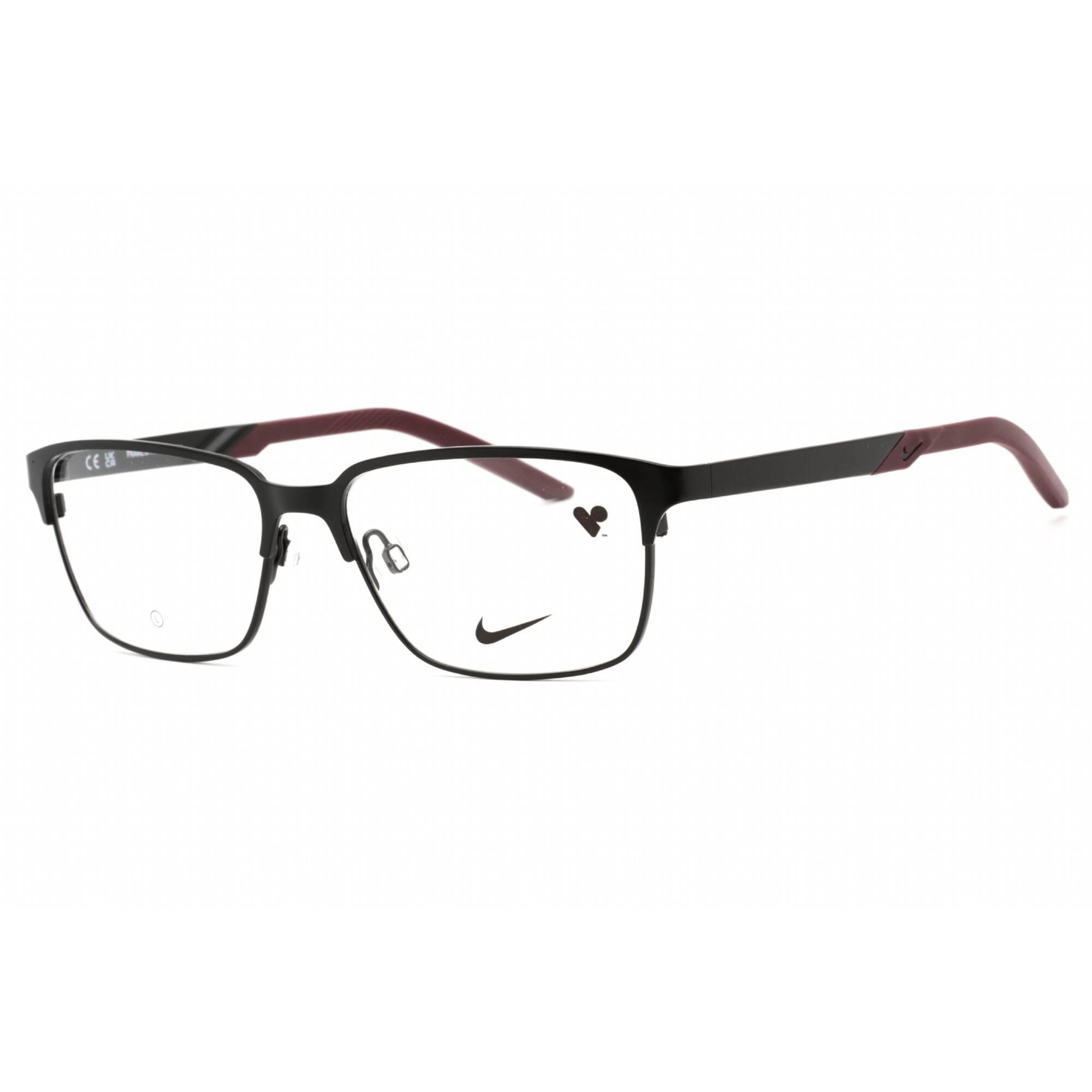 Nike Men's Eyeglasses - Full Rim Satin Black/Night Maroon Metal Frame | NIKE 8213 002