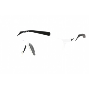 Nike Men's Sunglasses - White/Black Sport Wraparound Half Rim Frame | RUN X2 D 101