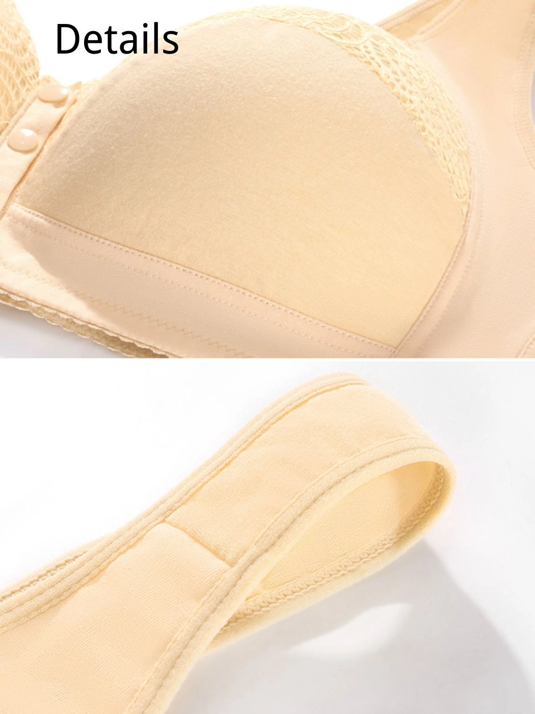 Oversized Lace Front-Closure Wireless Bras