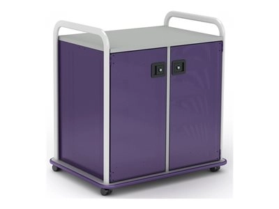 Paragon A&D Crossfit Storage - Trolley - 6 drawers - 4 shelves - 2 doors - 16 gauge tubular steel, TFM - frost, purple, wisdom CFD30WD17CO-918PZP