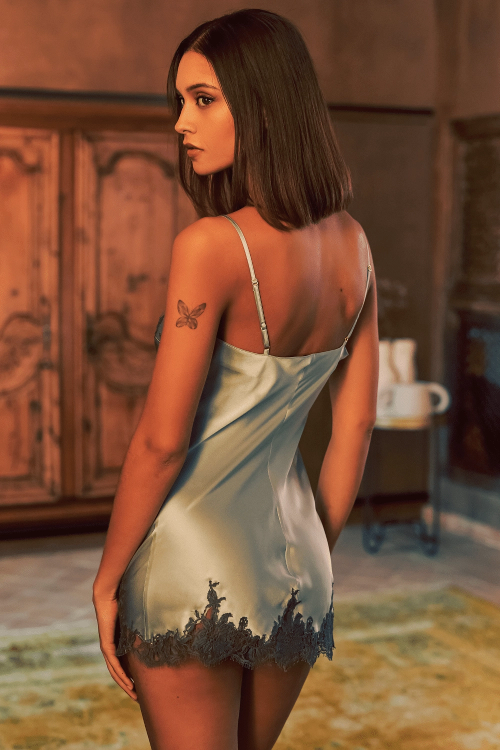 Phenix Silk Mini Nightie Mist