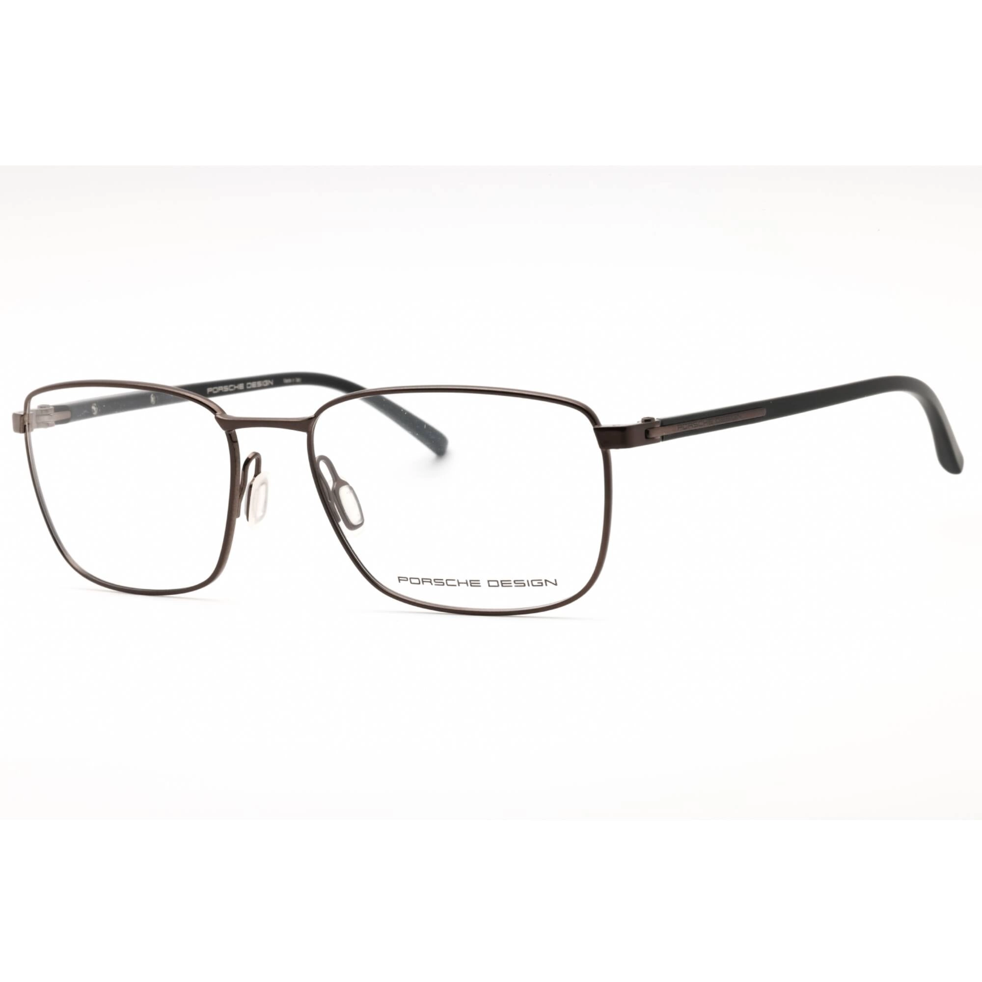 Porsche Men's Eyeglasses - Brown Metal Rectangular Shape Full Rim Frame | P8368 C