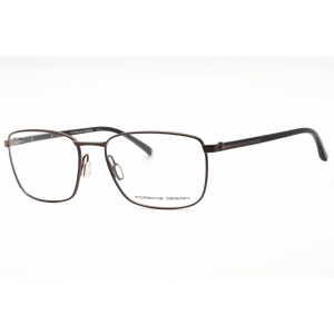 Porsche Men's Eyeglasses - Brown Metal Rectangular Shape Full Rim Frame | P8368 C