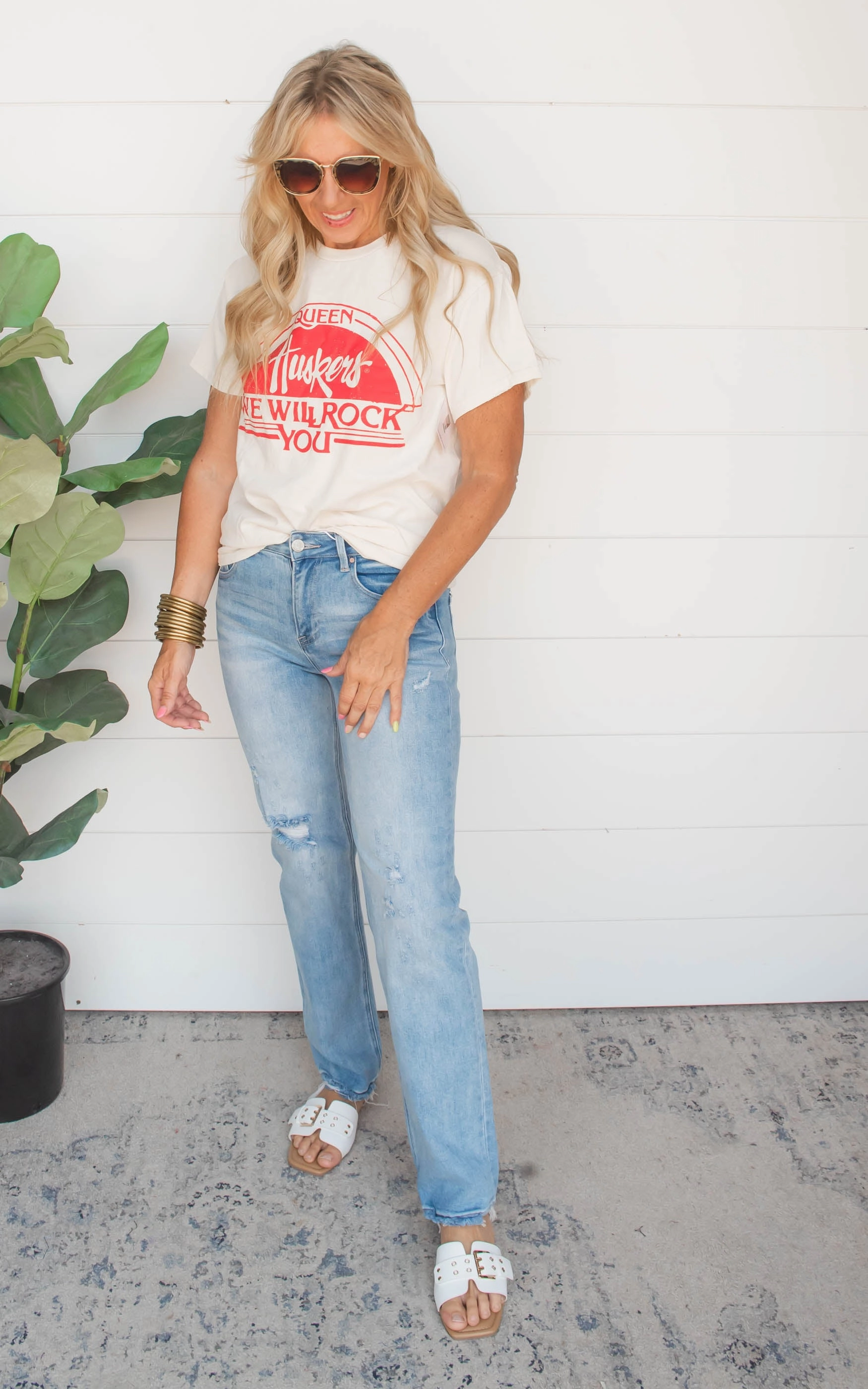 Queen Huskers Will Rock You Thrifted Tee - Final Sale