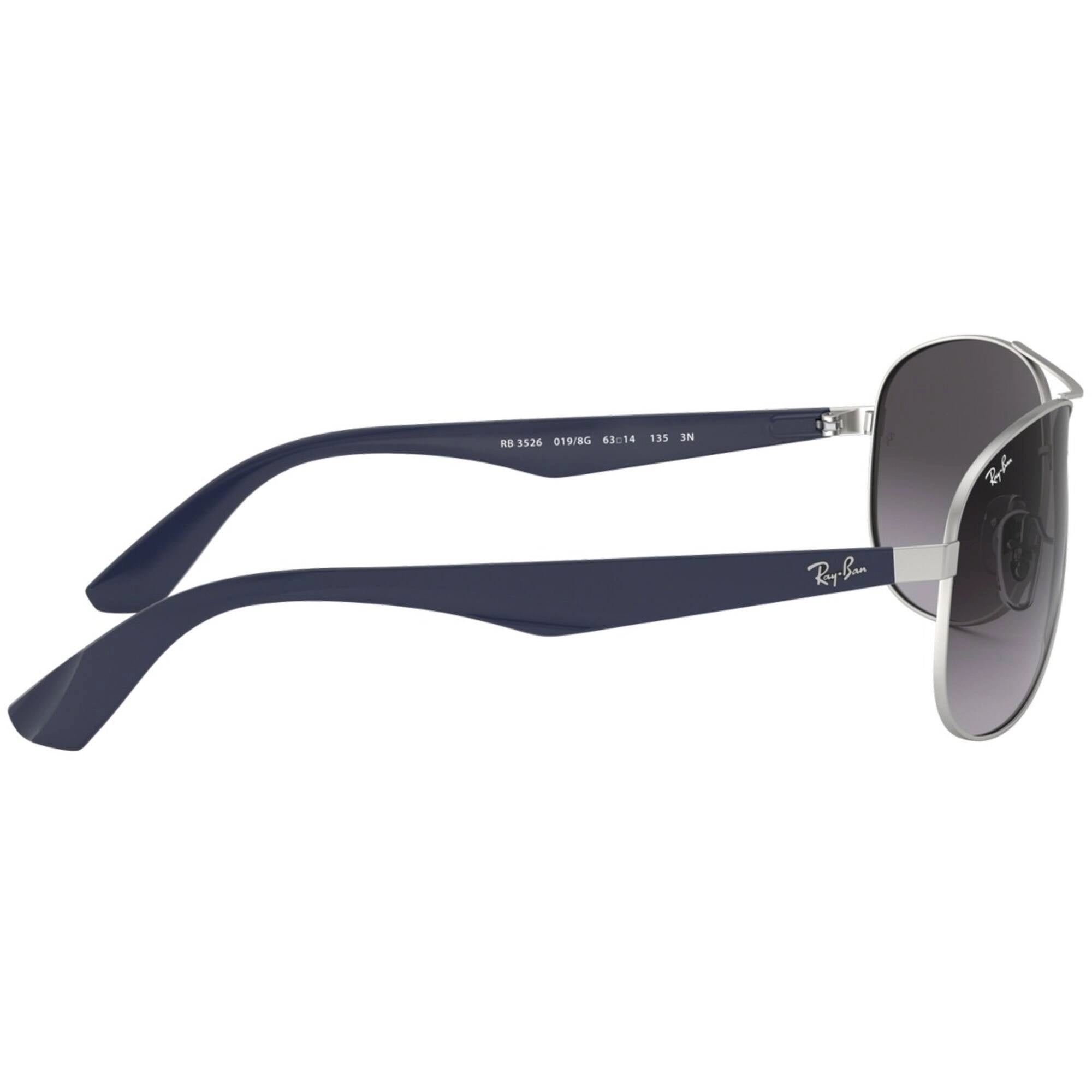 Ray Ban Men's Sunglasses - Silver Frame Grey Shaded Lens | RAY BAN 0RB3526 019/8G