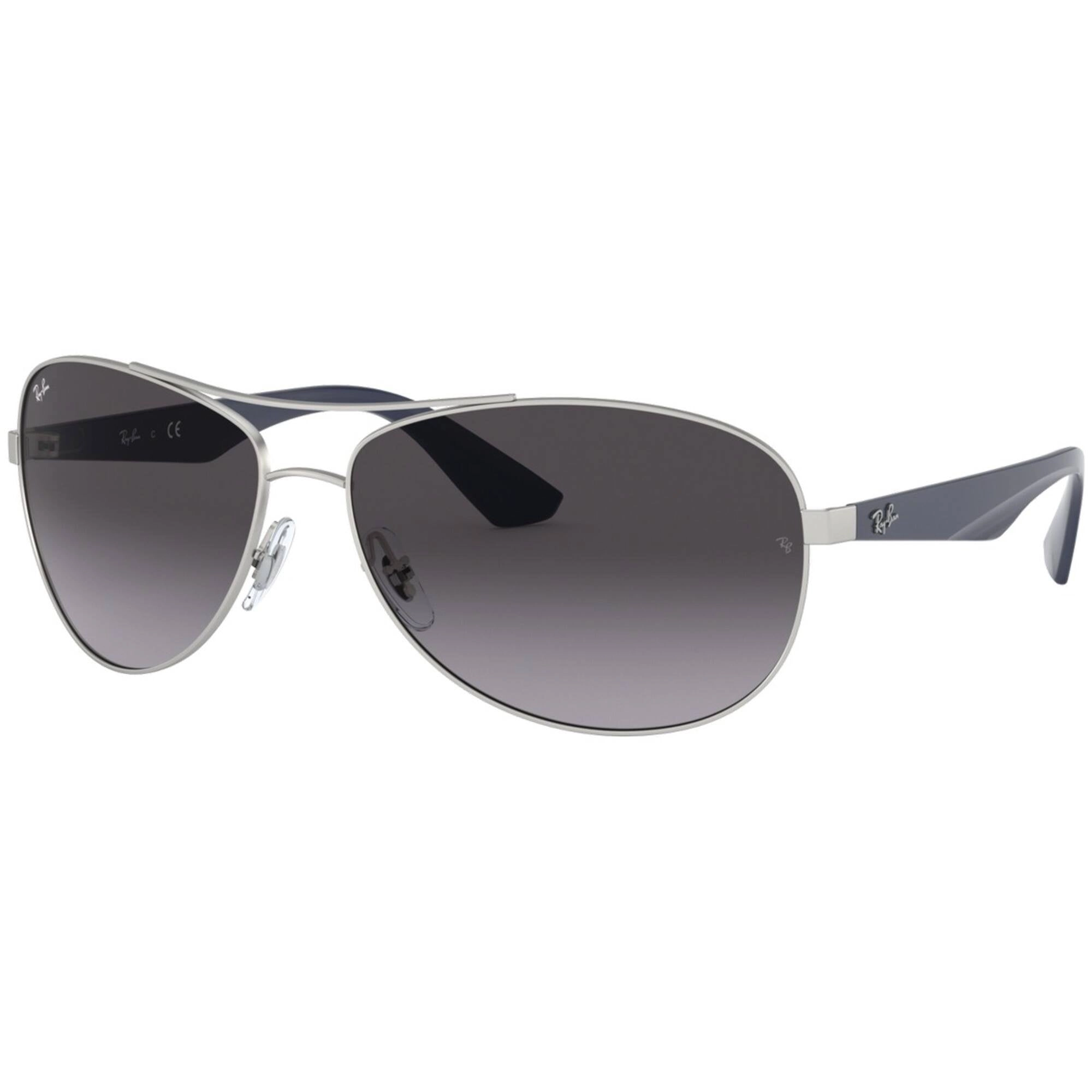 Ray Ban Men's Sunglasses - Silver Frame Grey Shaded Lens | RAY BAN 0RB3526 019/8G