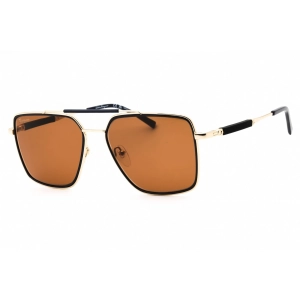 Salvatore Ferragamo Men's Sunglasses - Gold/Blue Metal Navigator Frame | SF298S 743