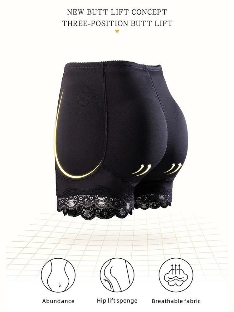Seamless Butt Lifter Padded Lace Panties Enhancer Shaper Shorts