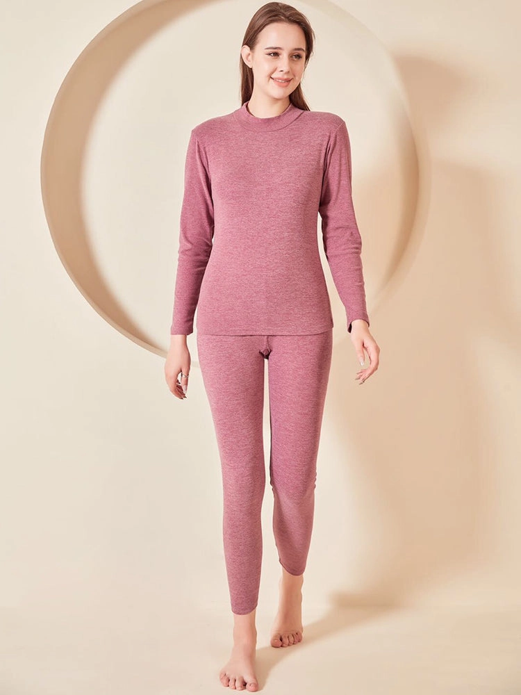 Soft Mid-Low Neck Stretch Couple Base Thermal Sets