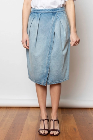 Solade Skirt Denim - Light Blue