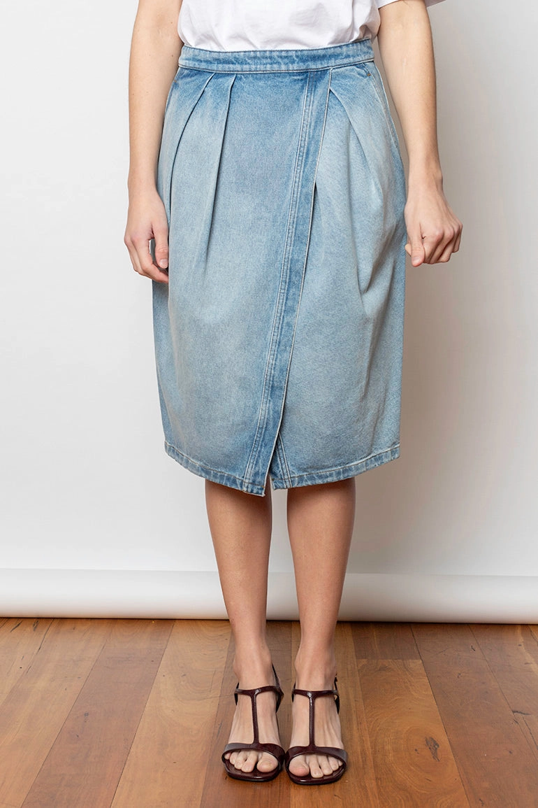 Solade Skirt Denim - Light Blue