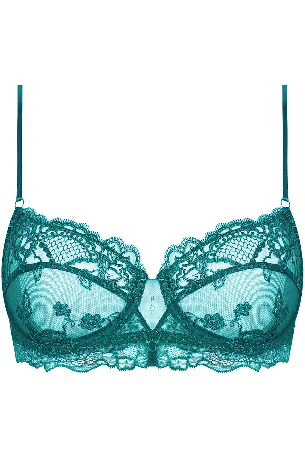 Sublime En Dentelle Half Cup Bra in Green