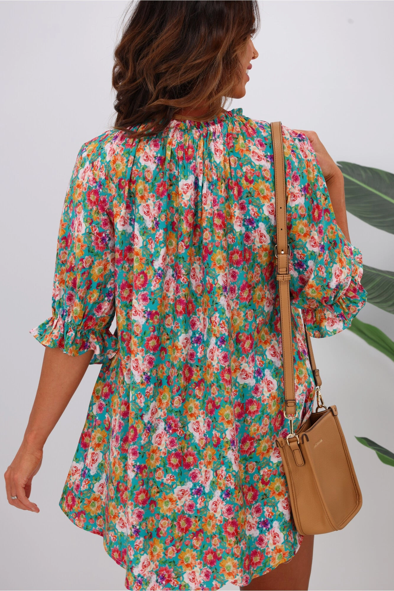 Sunday Boho Kasia Top Green Floral