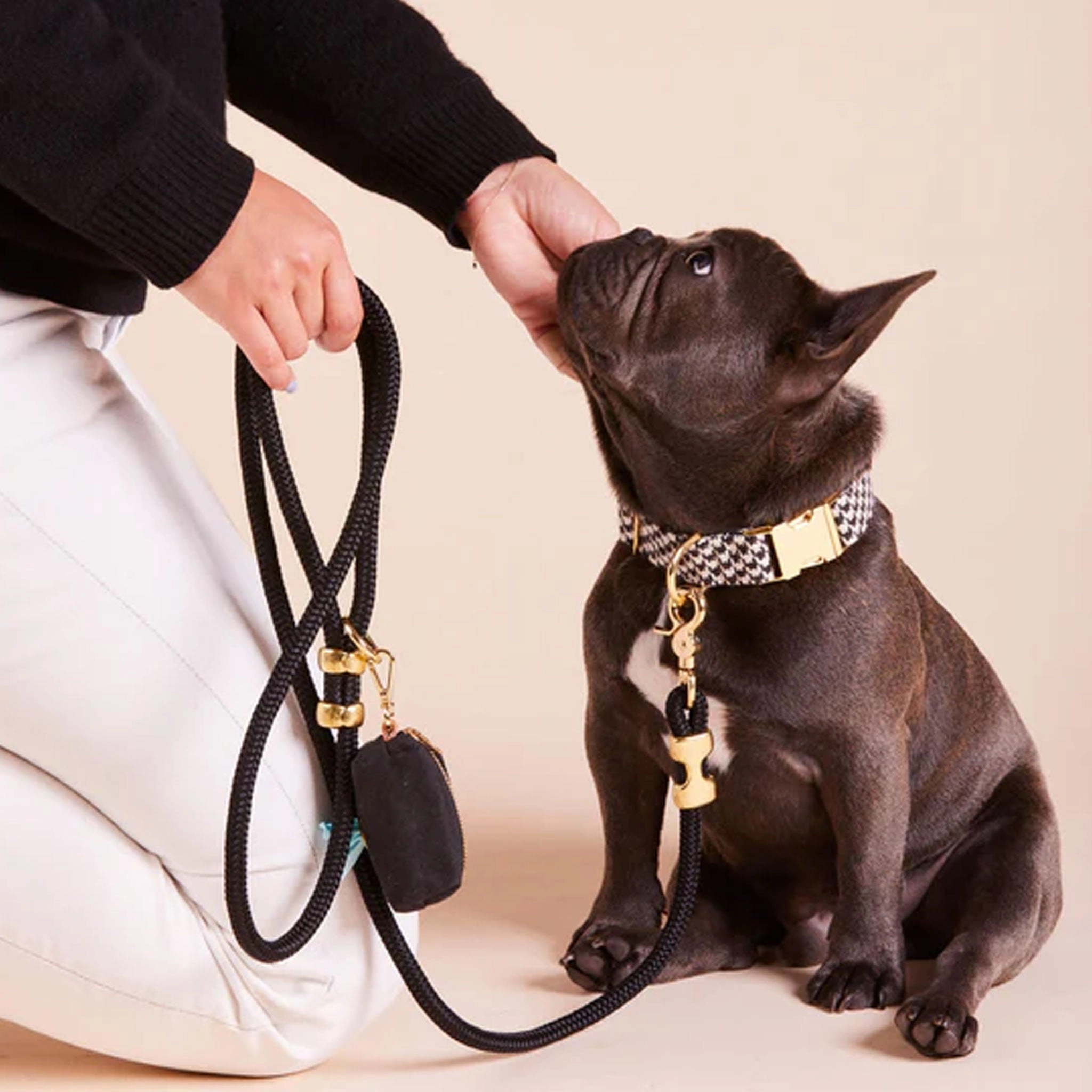 The Foggy Dog Collar - Houndstooth