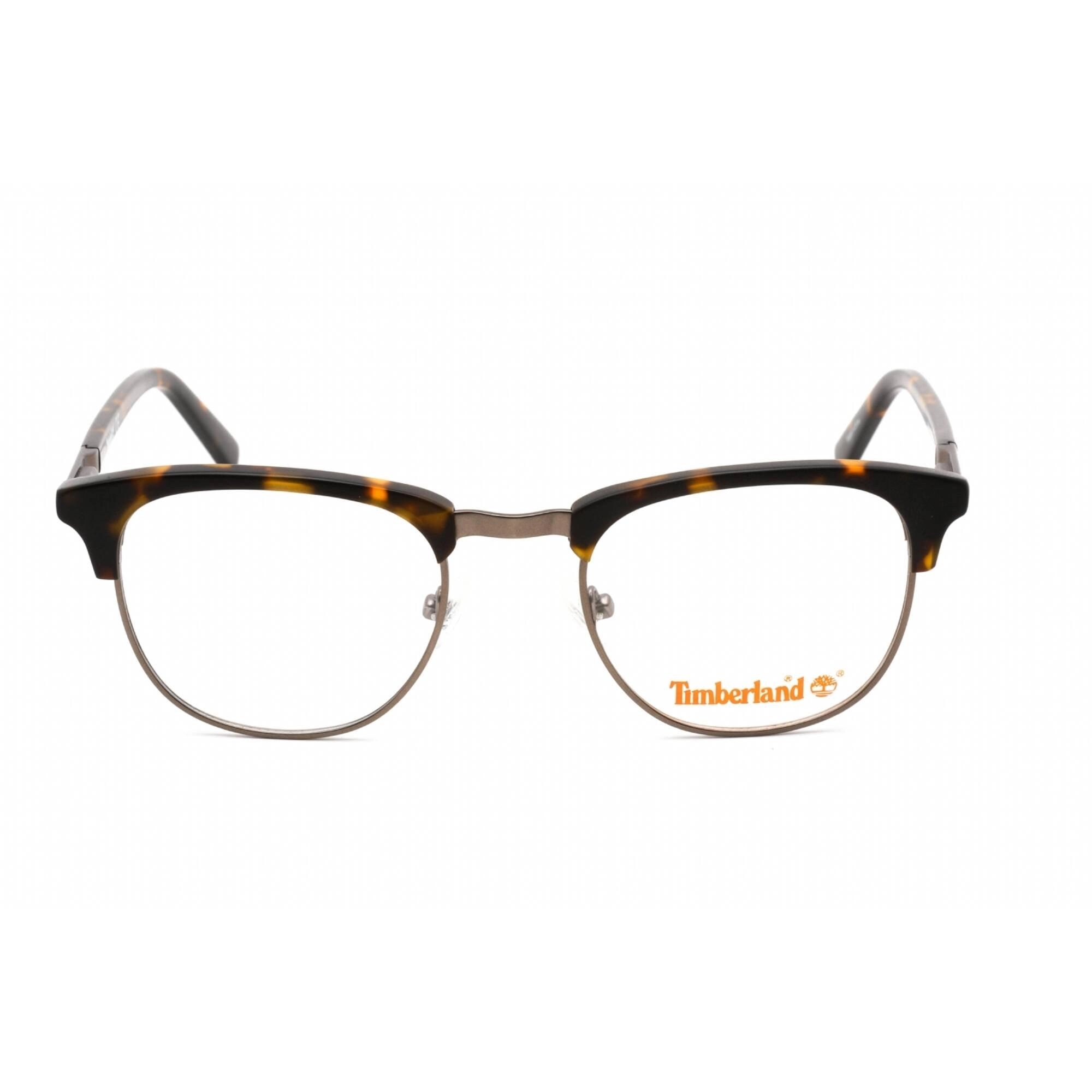 Timberland Men's Eyeglasses - Dark Havana Metal/Plastic Oval Shape Frame | TB1582 052