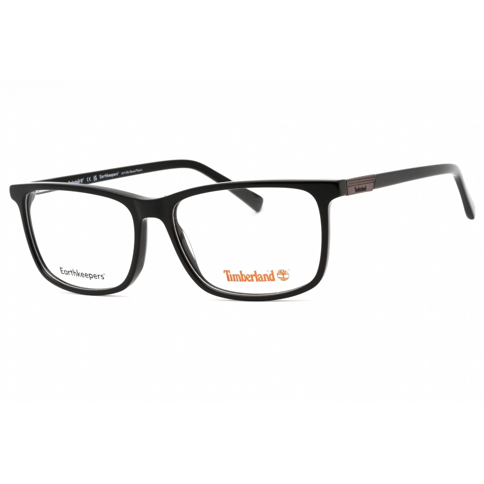 Timberland Men's Eyeglasses - Shiny Black Rectangular Full Rim Frame | TB1775 001