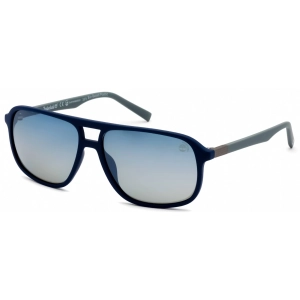 Timberland Men's Sunglasses - Matte Blue Rectangular Full Rim Frame | TB9200 91D