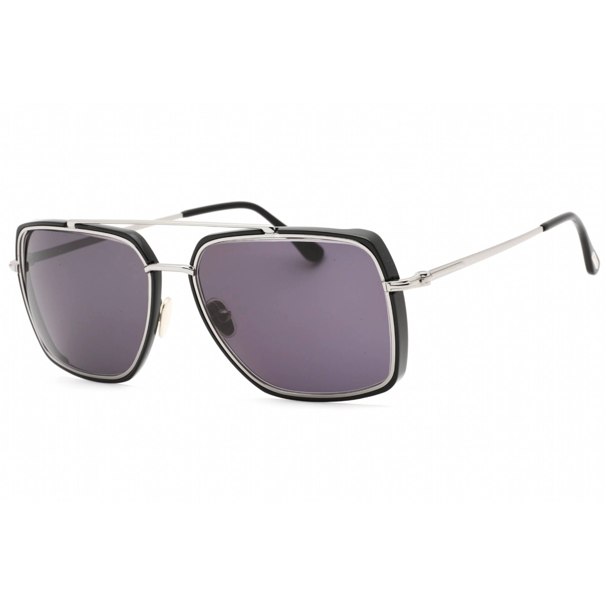 Tom Ford Men's Sunglasses - Shiny Black Metal Pilot Full Rim Frame | FT0750 01N
