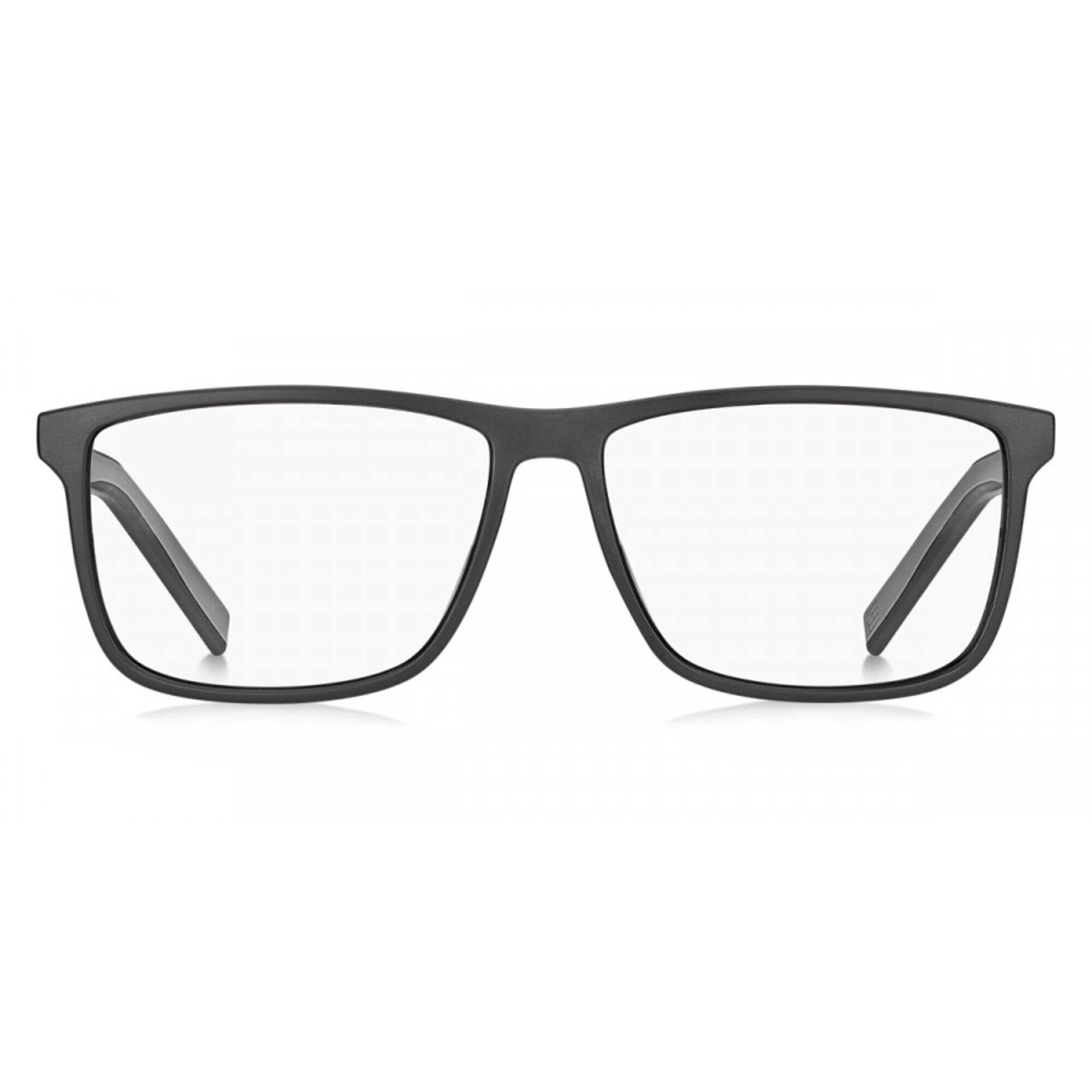 Tommy Hilfiger Men's Eyeglasses - Black Grey Rectangular Full Rim Frame | TH 1696 0O6W
