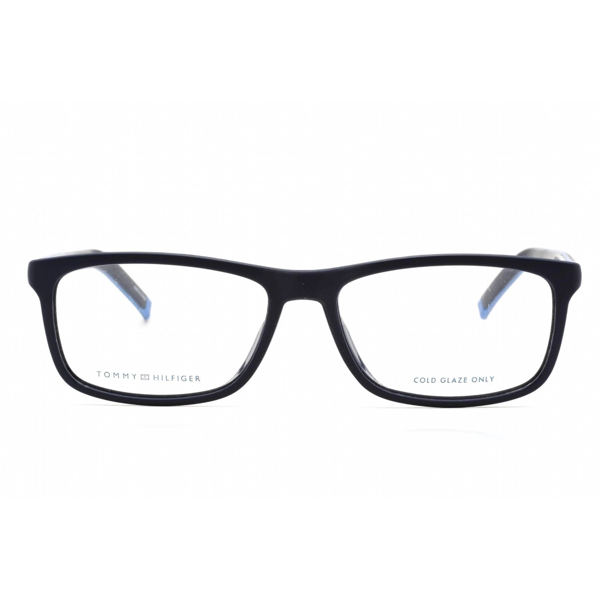 Tommy Hilfiger Men's Eyeglasses - Matte Blue Rectangular Frame | TH 1741 0IPQ 00