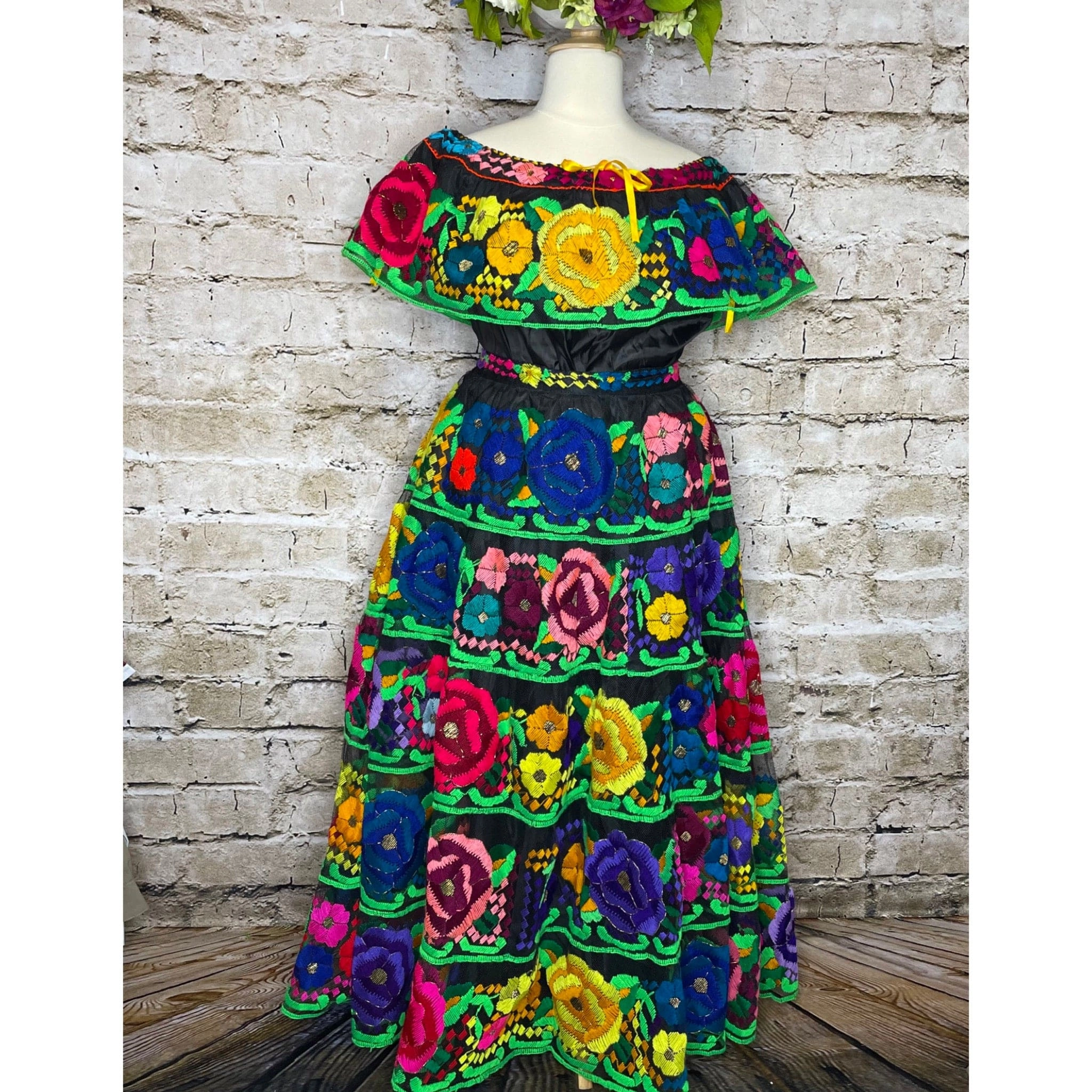 Traditional Chiapas de Corzo Dress - Adult