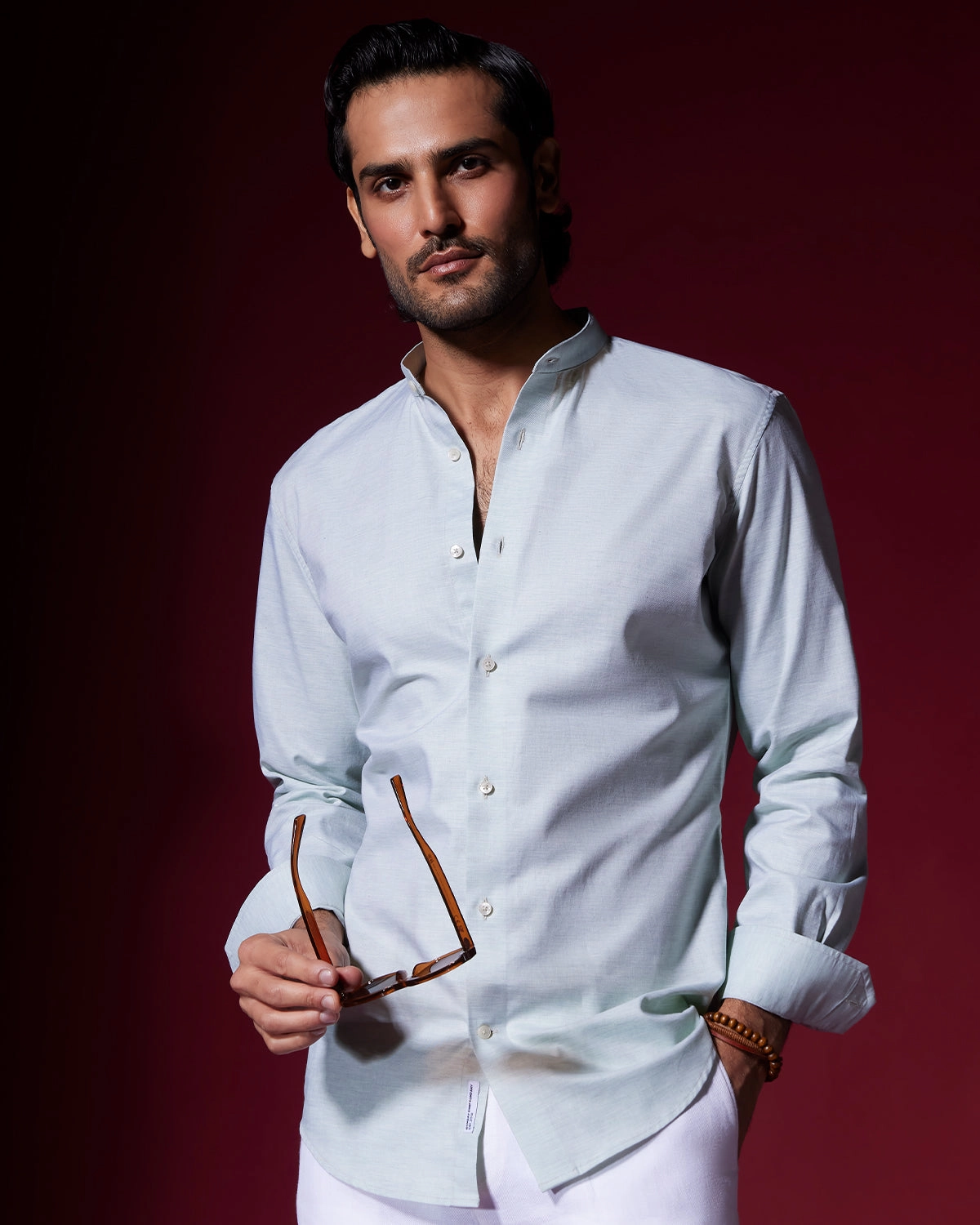 Veritas Slubby Twill Shirt - Moss Green
