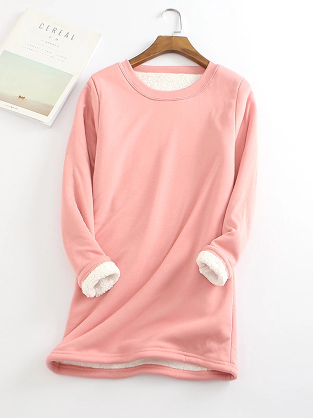 Winter Warm Thick Fleece Thermal Underwear Long Sleeve Cotton T-Shirt