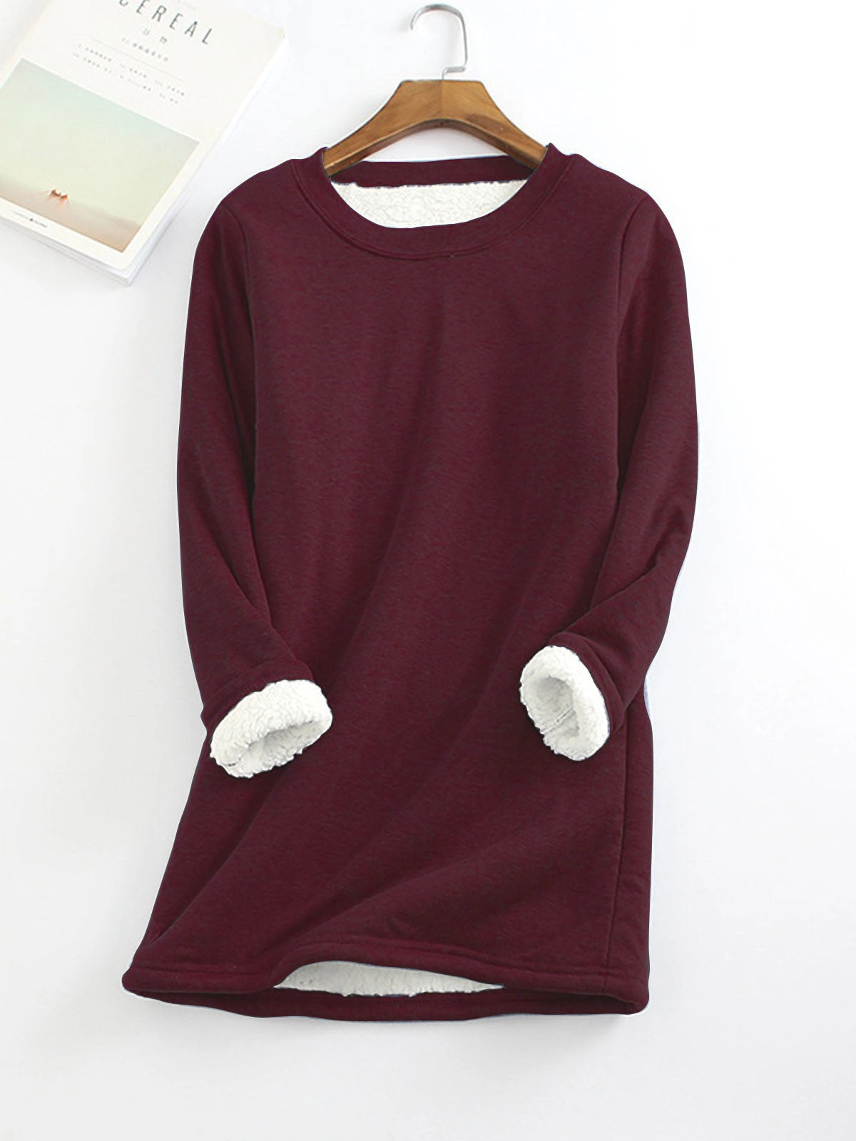 Winter Warm Thick Fleece Thermal Underwear Long Sleeve Cotton T-Shirt