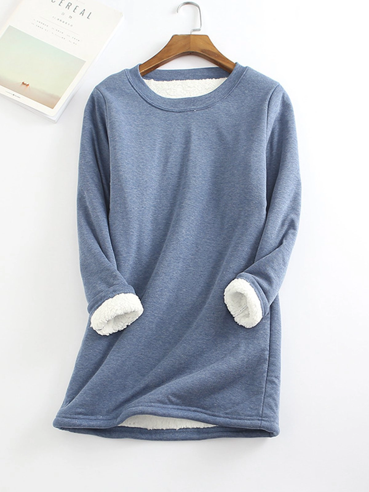 Winter Warm Thick Fleece Thermal Underwear Long Sleeve Cotton T-Shirt