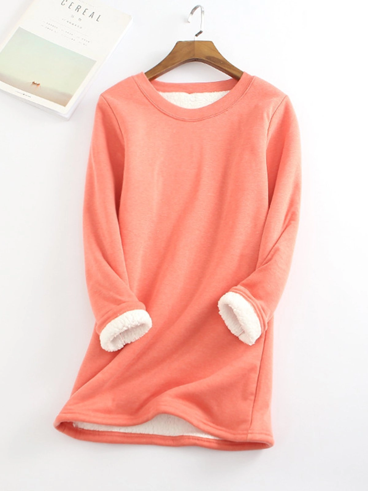 Winter Warm Thick Fleece Thermal Underwear Long Sleeve Cotton T-Shirt