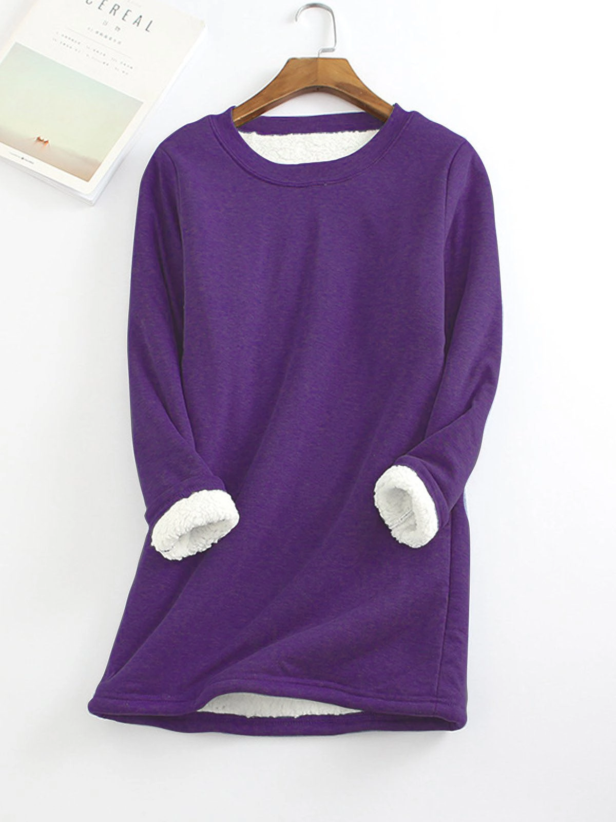 Winter Warm Thick Fleece Thermal Underwear Long Sleeve Cotton T-Shirt