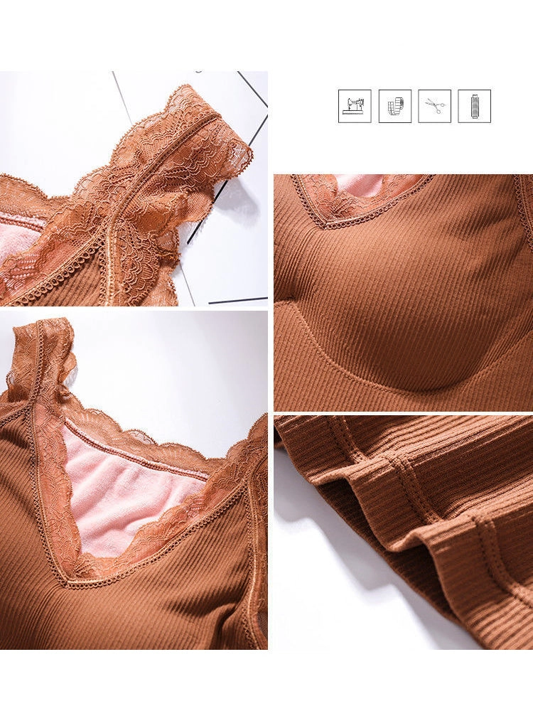 Womens Basic Thermal Underwear Thick Fleece Lined Tank Top