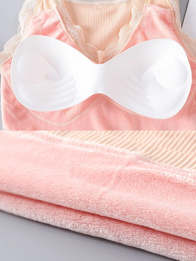 Womens Basic Thermal Underwear Thick Fleece Lined Tank Top