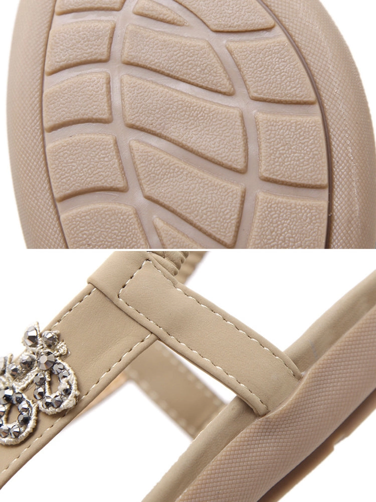 Women's Casual Beach Ankle T-Strap Thong Flip Flops Sandals