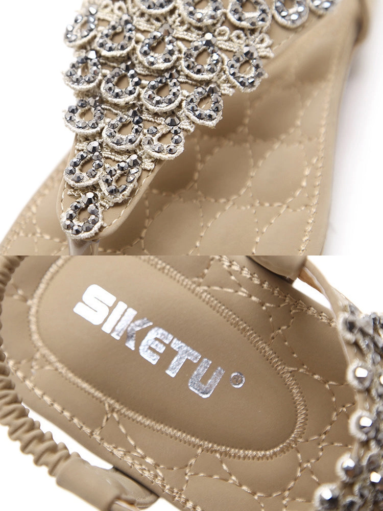 Women's Casual Beach Ankle T-Strap Thong Flip Flops Sandals
