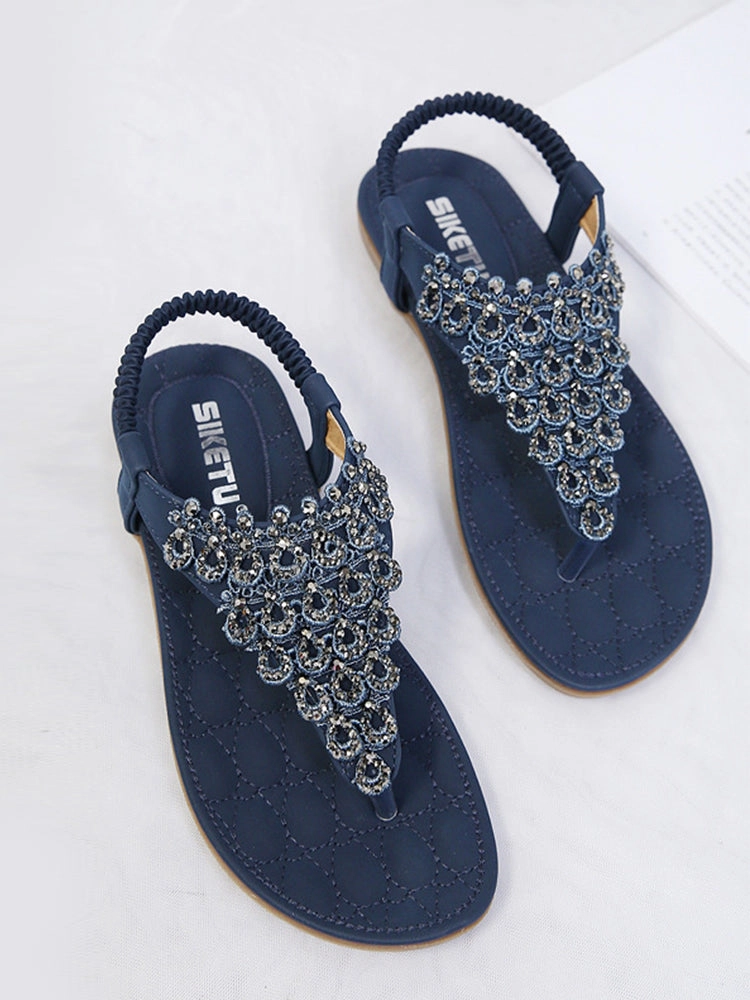 Women's Casual Beach Ankle T-Strap Thong Flip Flops Sandals