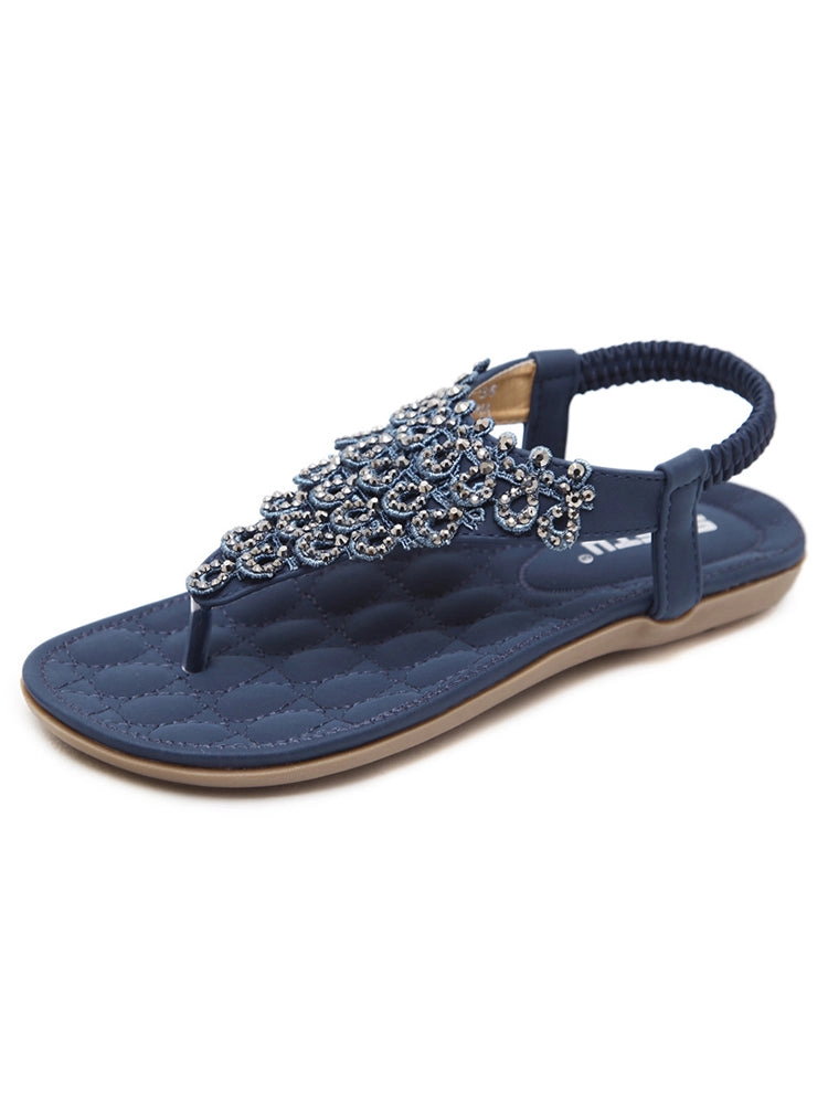 Women's Casual Beach Ankle T-Strap Thong Flip Flops Sandals