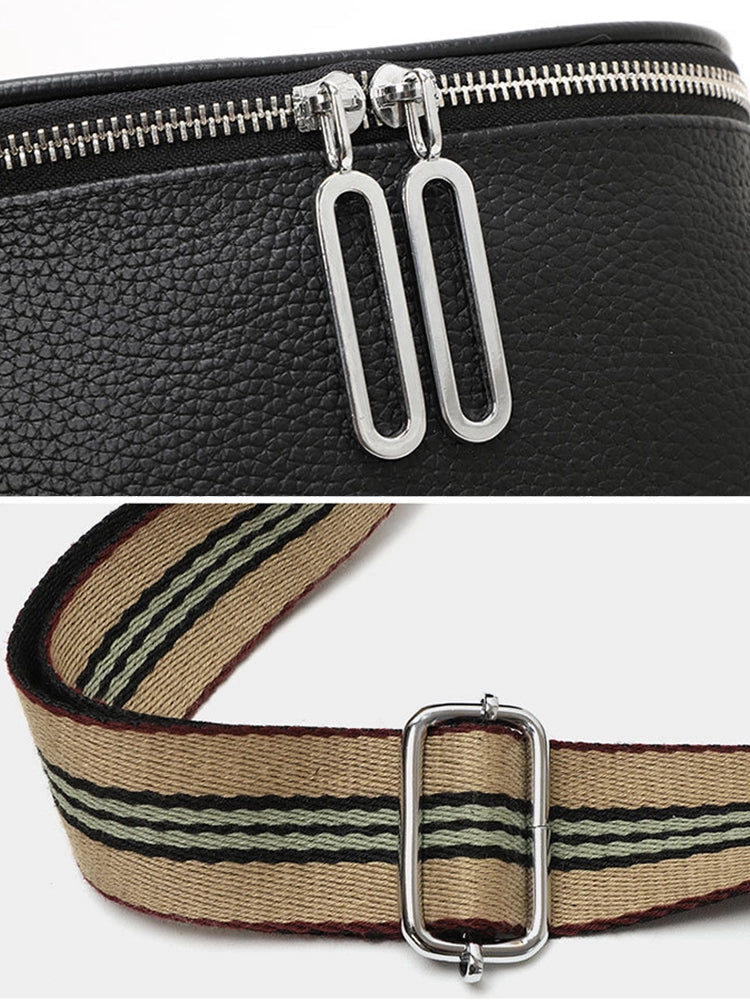 Women's Leather Saddle Bag Anti-theft Sling Crossbody Bag