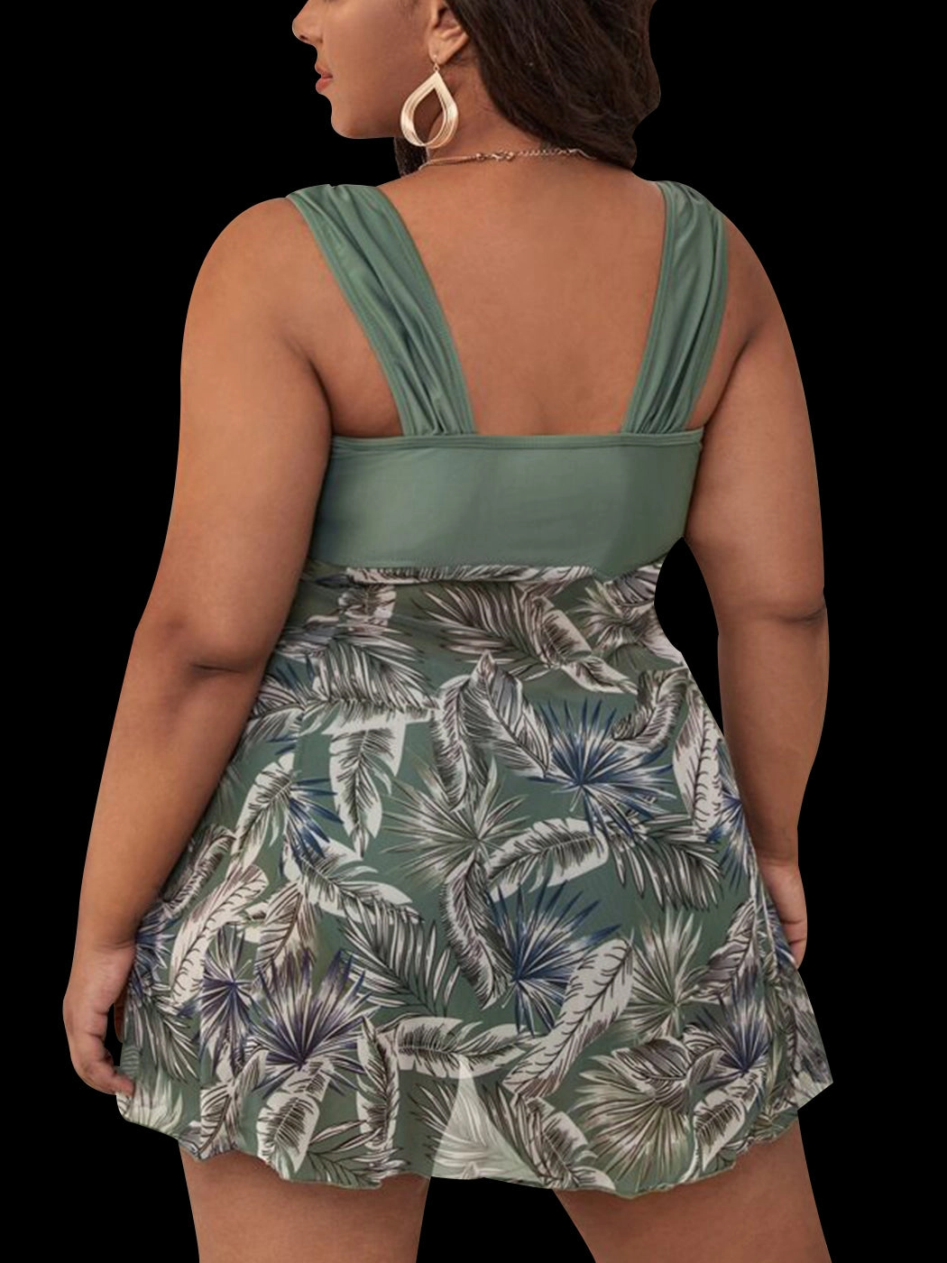 Women's Plus Size Slimming Skirted One-Piece Swimsuit