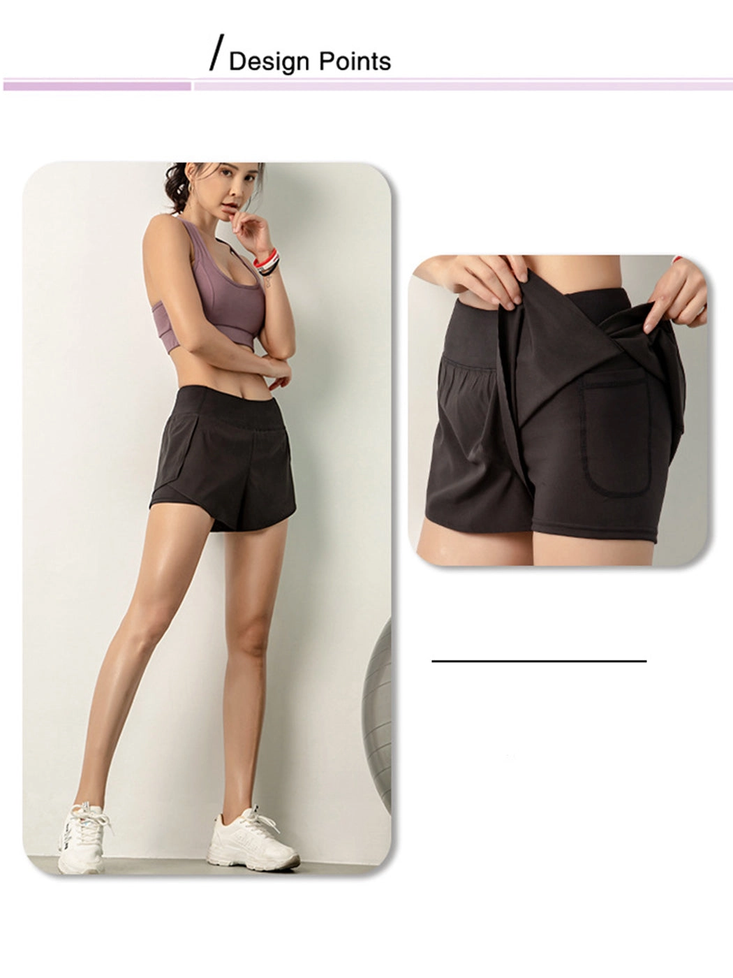 Women's Quick Dry 2-in-1 Running Fitness Shorts