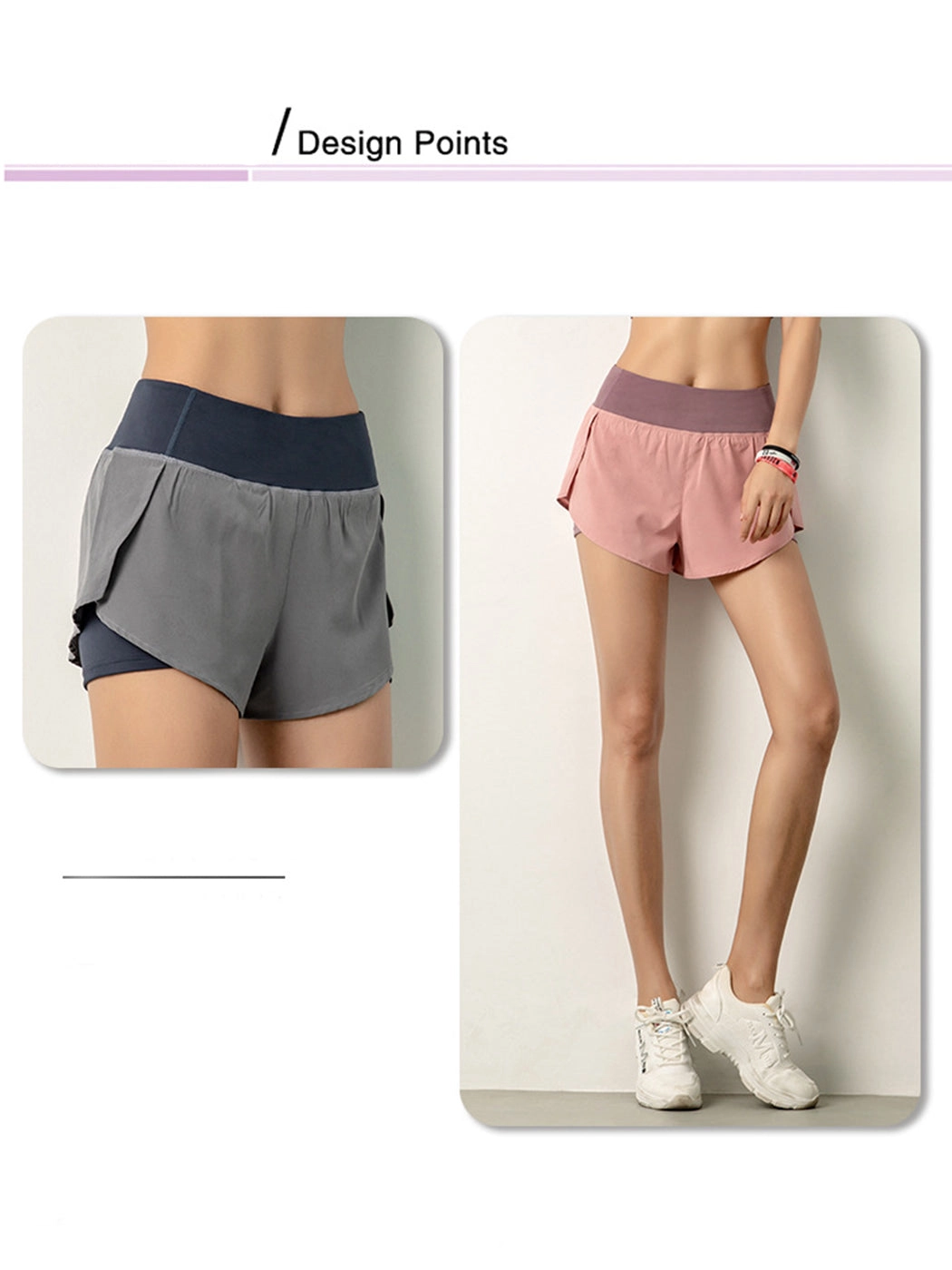 Women's Quick Dry 2-in-1 Running Fitness Shorts