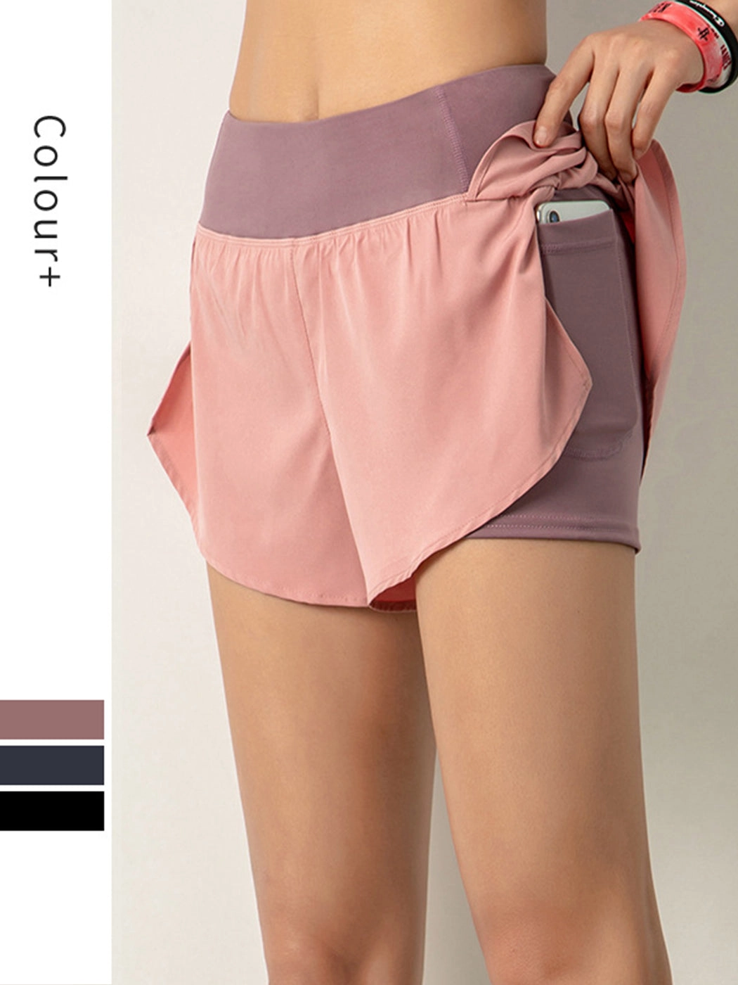Women's Quick Dry 2-in-1 Running Fitness Shorts