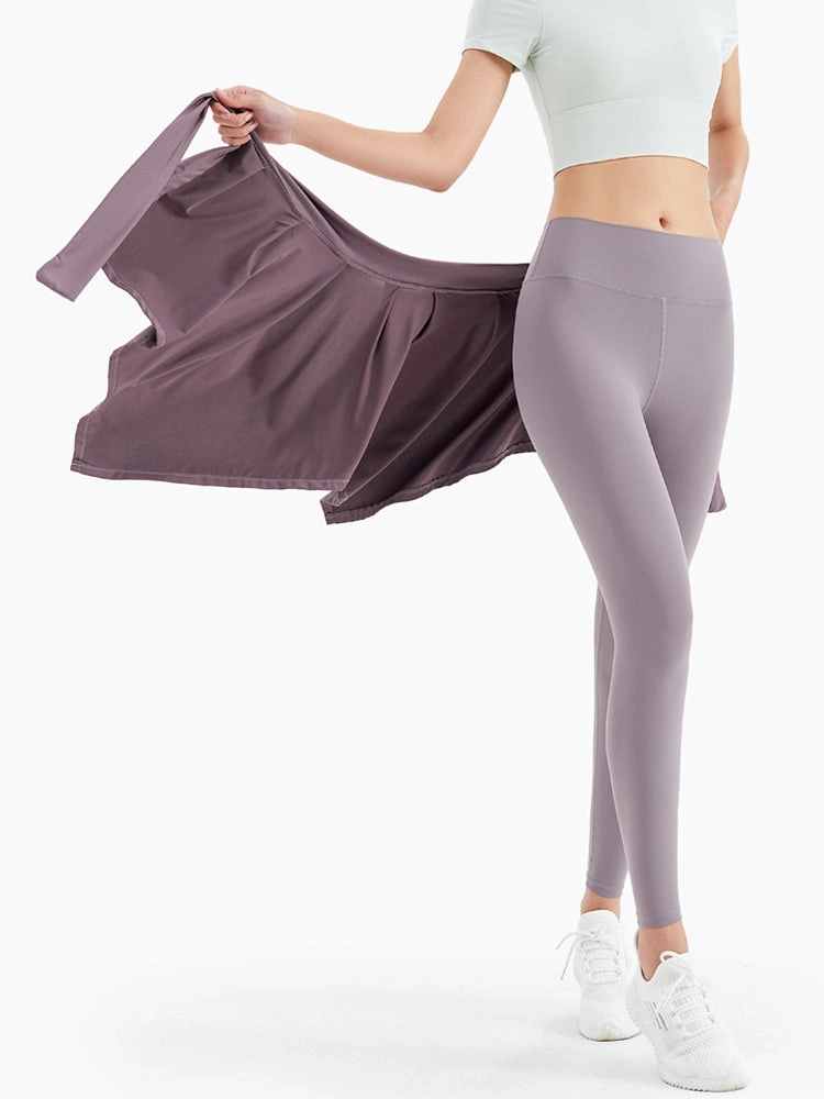 Women's Self Tie Athletic Yoga Skirt Sport Wrap Short Skirt Cover Ups